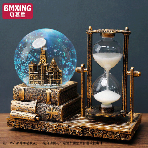 Beimu Xing regalo del Día de San Valentín reloj de arena caja de música con forma de bola de cristal caja de música juguetes para niños regalos de cumpleaños para niños y niñas