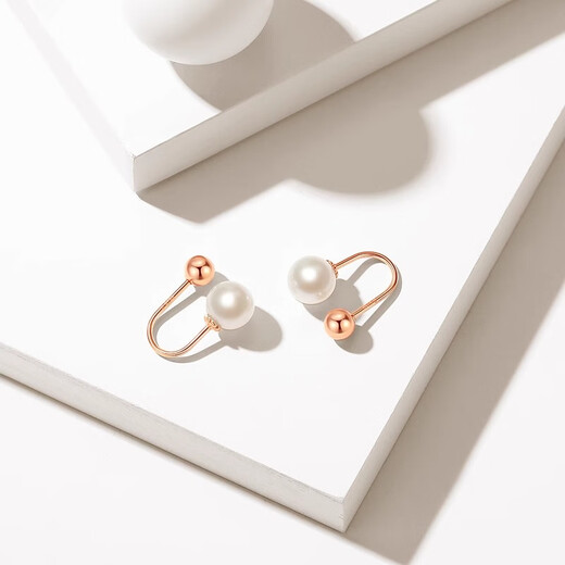 Chao Acer Pearl 18K Gold Earrings for Women Rose Gold Earrings for Girlfriend’s Birthday Gift TK Pre-sale One Pair