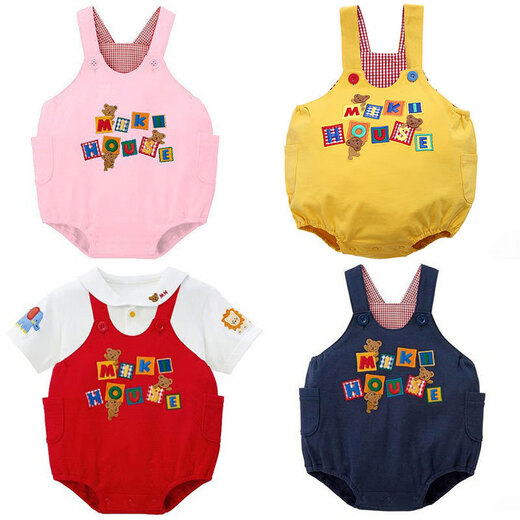 Ya Keer spot MK children's clothing Japanese cartoon bear letters boys and girls frog pants overalls bag fart shorts on behalf of delivery red frog pants 80 cm