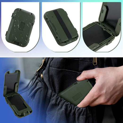 Luyide anti-theft swipe multi-card position large capacity flip ID card case business card box coin wallet credit card bag identity protection case business black