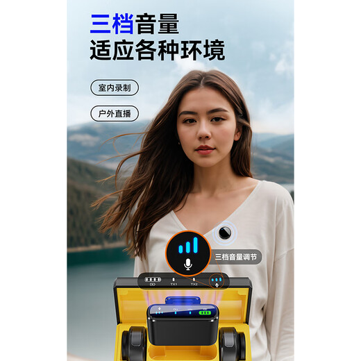 IMVP camera wireless lavalier microphone one to four suitable for Sony A7R4 A7M4 A7C A7C2 MIC camera mirrorless single live video outdoor interview noise reduction radio microphone one to two suitable for Sony A7M3 camera microphone