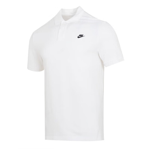耐克（NIKE）短袖男装2025夏季新款运动服轻薄透气休闲短袖运动T恤翻领POLO衫 FN3895-100/全棉亲肤/白色 L （175）