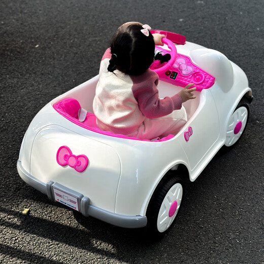 JANY BABY baby electric car can sit on four-wheeled children's baby toy car with remote control and can be driven 1-6 years old 1-3 years old KT cat dual drive 12V7 + remote control + Bluetooth music