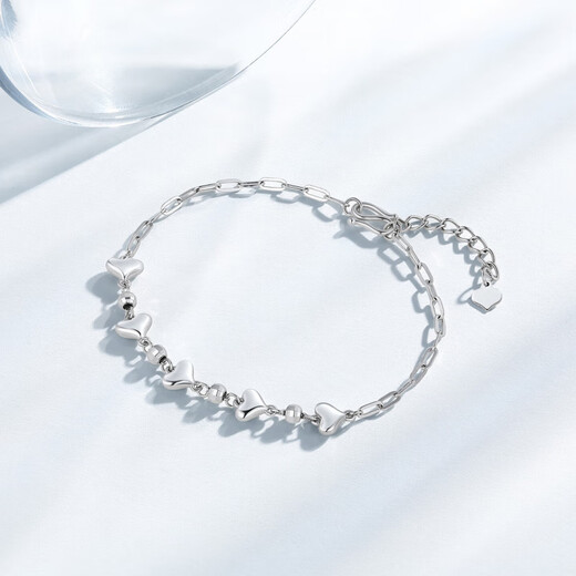 Chao Acer Exploding Love Beads Platinum Bracelet PT950 Bracelet Stacked as a Gift for Girlfriend, Priced at 590 Yuan, 5.95g, Chain Length Approximately 16cm + Tail Chain