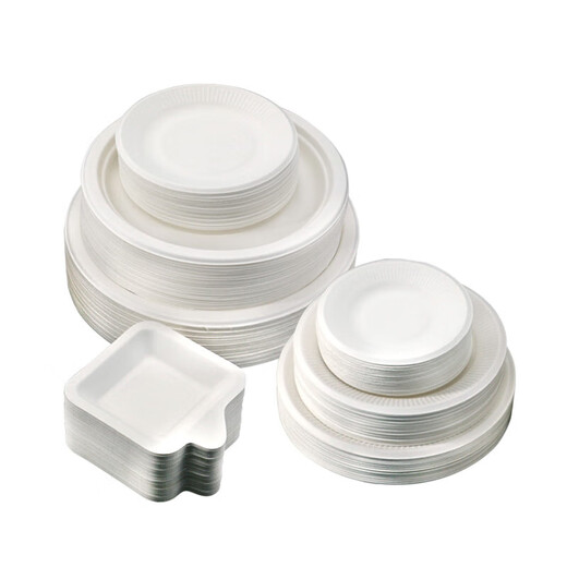 Xinshu disposable paper plates, hand-painted painting plates, 50 paper plates, inch barbecue paper plates, 5 inches (about 13cm)