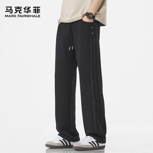 Mark Huafei high-end men's casual pants men's 2025 autumn new loose wide-leg sweatpants men's trendy straight sports pants men