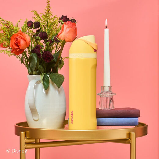 Owala Disney Princess Series Stainless Steel Straw Thermos Cup Portable Water Bottle Belle Princess Style 709ml