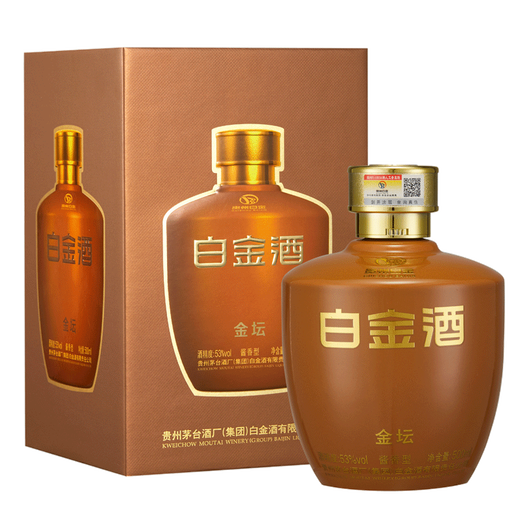 茅台（MOUTAI）茅台集团 保健酒业 53度酱香型白酒 53度 500mL 6瓶 白金酒金坛