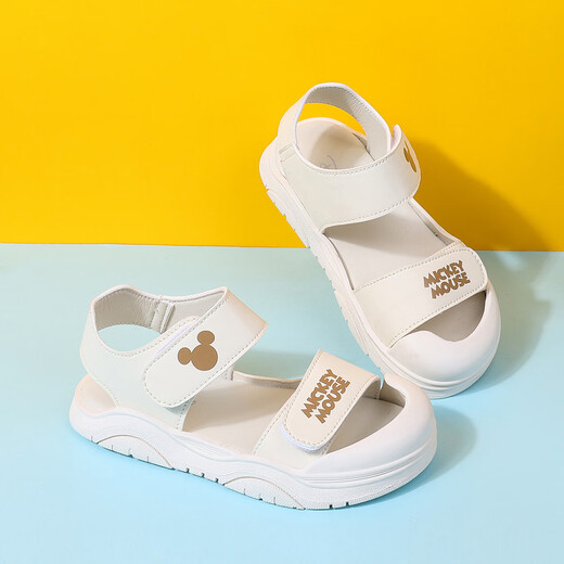 Diney Disney Children's Sandals 2025 Summer Children's Shoes Lightweight Beach Shoes Soft Sole Outdoor Non-Slip Sandals Black 36