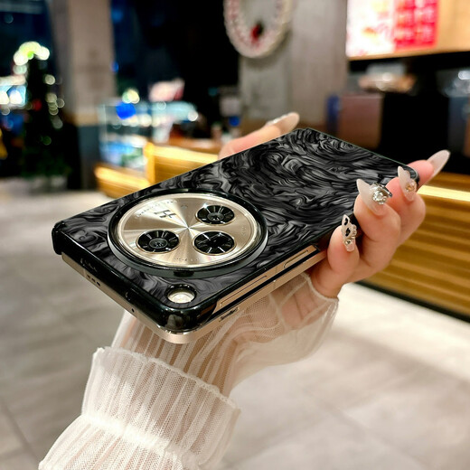 OUIO适用OPPO Find N5手机壳FindN3 N3典藏版新款折叠屏防摔保护套中 中轴黑边皮纹P3271黑白格子彩色 OPPOFindN5
