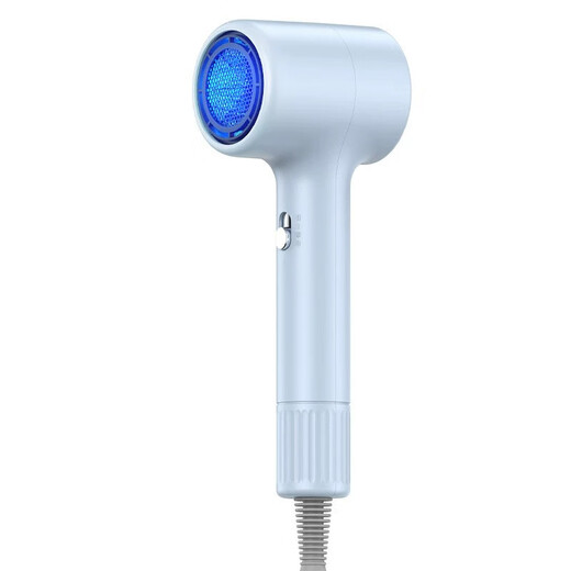 High-speed bladeless hair dryer for home use, silent negative ions, high power, no harm to hair, wind tube, hair salon use LHD1, blue light hair care, light blue - air nozzle