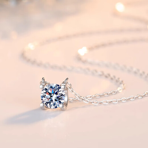 PT950 platinum necklace D color moissanite pendant bull head style 18K gold necklace as a Valentine's Day gift for girlfriend Light luxury style bull head style + luxury love gift box