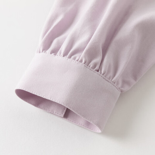 DAVE&BELLA new spring pure cotton girls' shirts, medium and large children's long-sleeved shirts, stylish children's tops, little girl's clothes, gray purple, in stock, 160 cm (recommended height 150-160cm)