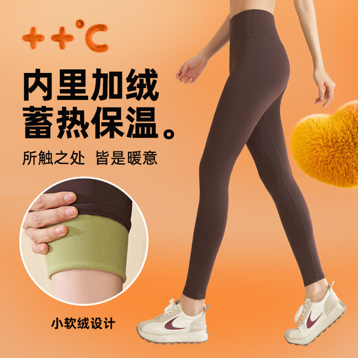 Women's Yoga Pants Plus Velvet Autumn and Winter New High Waist Peach Butt Lift Fitness Sports Large Size Training Pilates Pants Olive Green S S