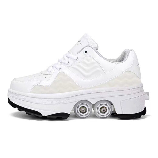 Deformierte Schuhe Akademie Sturm Walkingschuhe Neue Kinder Skates Doppel -Rollschuhe Wheelschuhe Pullerschuhe 9906 Schwarz Standard Sneaker Größe 39