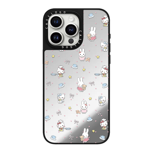 红苹果 (RED APPLE)适配CASE联名米菲兔凯蒂猫苹果16promax手机壳iphone15镜面保护套14pro磁吸MagSafe亚克力13可爱卡 CASE【CS15259米菲熊】升级版白框 