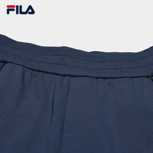FILA men's and women's couple's trousers 26 spring new casual sweatpants loose sports straight pants New Year's trousers cuffed trousers without velvet dark elegant blue-DB L