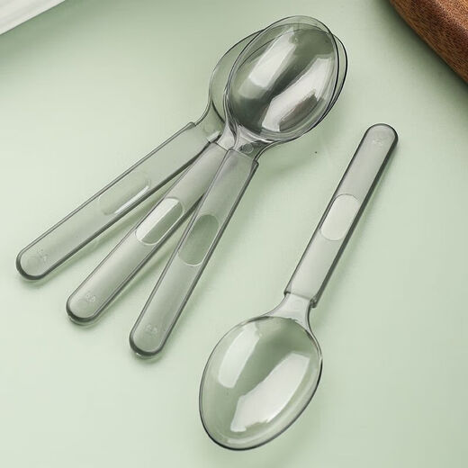 American disposable spoons individually packaged plastic thickened takeaway light food packaged ice powder commercial dessert spoon 100 pieces individually packaged