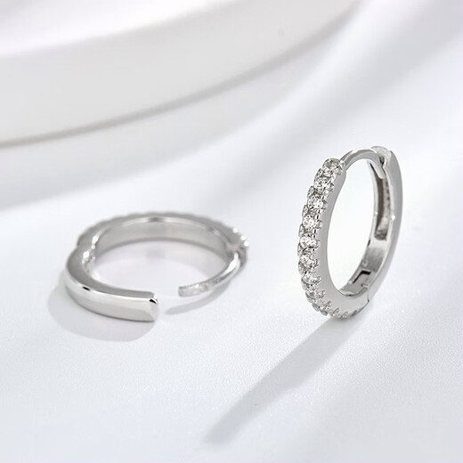 Nilan Fat Donglai's same style pt950 platinum earrings for women PT950 earrings niche design 2024 new earrings for friends, full of diamonds