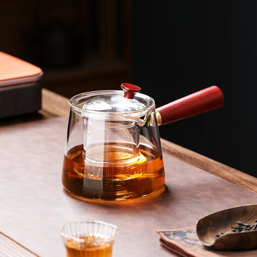 SUSHI CERAMICS teapot glass side handle tea water separator kettle can be heated by electric ceramic stove and scented kettle 550ml