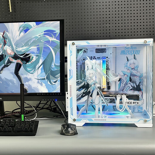 ASUS computer desktop host ROG Snow Dance Warrior i5 14600KF/i7 14700F/5060TI/5070 e-sports game live sea view room DIY water-cooled assembly computer i7 14700F丨RTX5060丨Specifications five