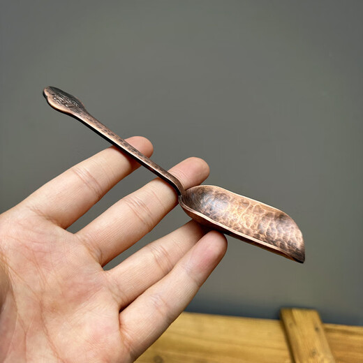 Wen Yijia Jinchan copper tea spoon tea spoon copper tea shovel Kungfu tea set accessories tea ceremony six gentlemen Jinchan copper tea spoon