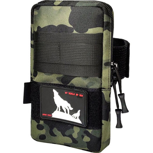 Complete mobile phone arm bag running bag sports hand bag mobile phone bag men's arm multi-functional outdoor sports leisure waterproof large small style black single bag + armband