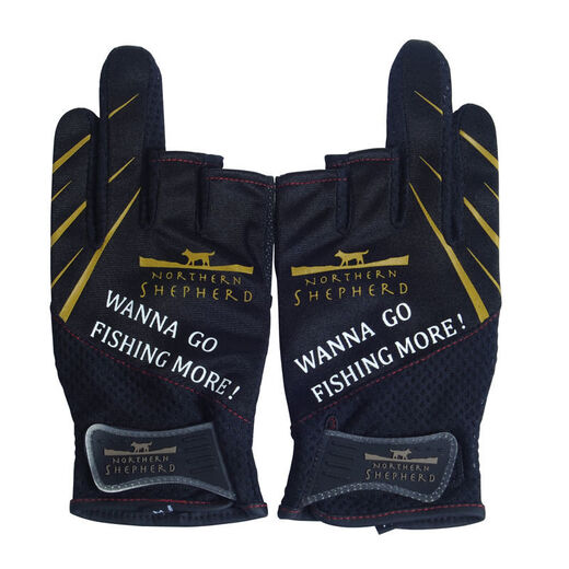 Japan Norihern Shepherd Summer Fishing Gloves Sunscreen Breathable Luya Fishing Equipment Black L