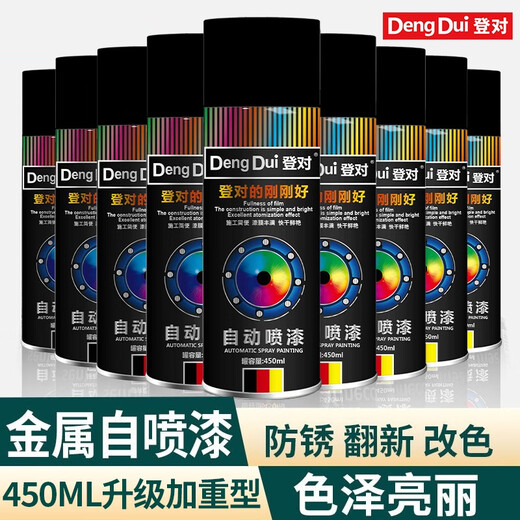 JMRAT automatic hand-operated self-painting car, bicycle, motorcycle, furniture, wood graffiti, black white metal anti-rust paint 39# black (regular style) 450ml/238g net weight