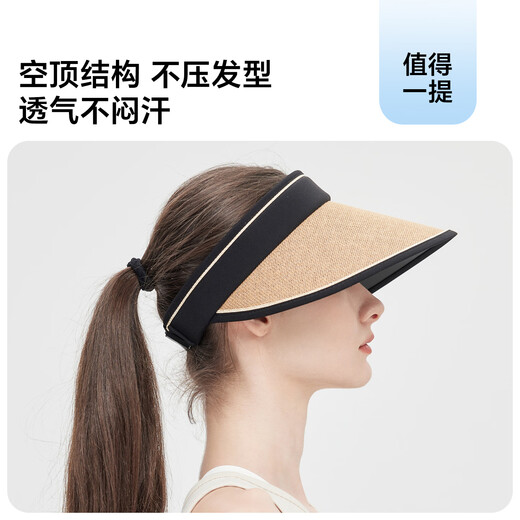 JIUMU sun protection hat women's sun hat empty hat straw hat summer outdoor face covering anti-UV hat women