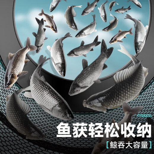 Yuzhiyuan fish protection net bag for fishermen, black pit wild fishing net, thickened rubberized portable storage small fish protection net fishing gear 45cm 3m honeycomb rubberized thickening and reinforcement