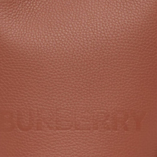 博柏利（BURBERRY）压纹徽标 小牛皮 水桶包手提单肩斜挎包 常规 女款 棕色 基础装（包+防尘袋）