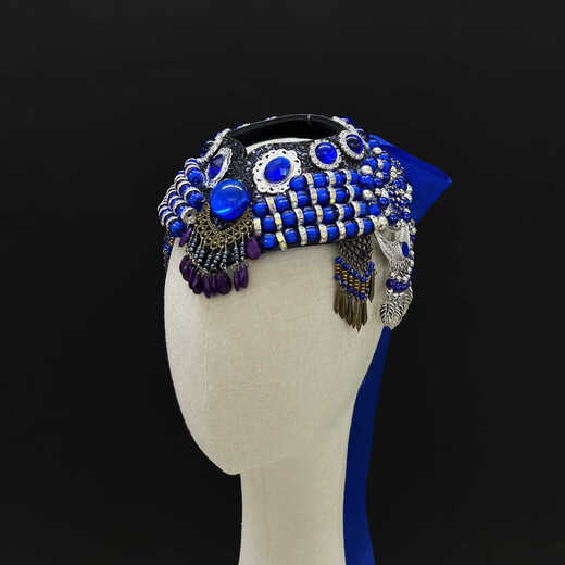 Jingmengyuan hat Mongolian dance headdress Mongolian headdress Mongolian headdress prairie style hometown mellow art test performance hat red