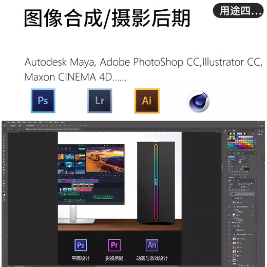 Designer's special CAD drawing UG programming 3D rendering SU modeling PS art CDR desktop assembly computer host host + 24-inch monitor 2 Xeon 12 core + 32G + 1T + 8G independent display