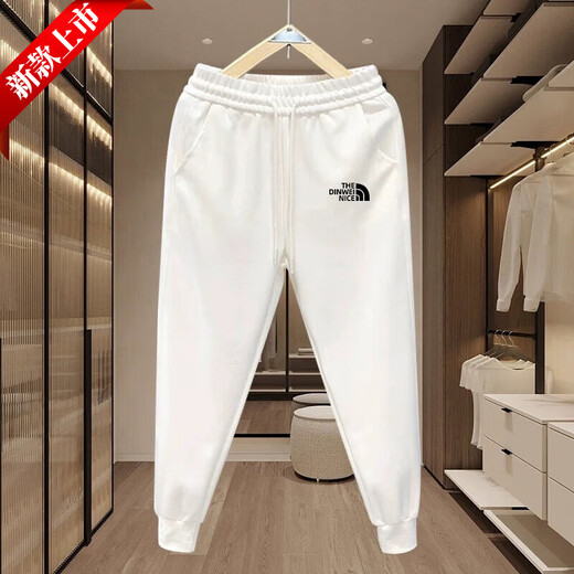 DYNAMIC NORTH 2024 Autumn Pants Men's Tightened Velvet Thickened Sweatpants Loose Sports Pants Black (Style) Regular XL _(130-150Jin Jin equals 0.5kg)