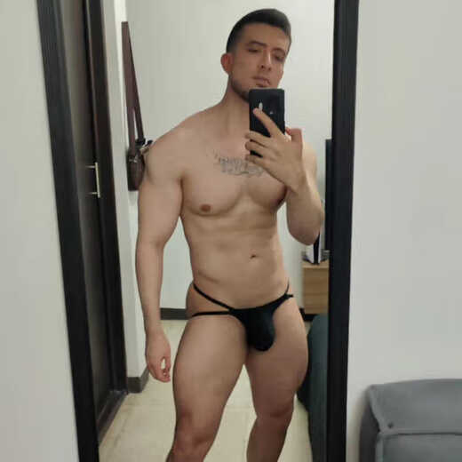 Jiuai Low Waist Men's Thong Breathable Personalized Single Thong U-convex Design Sexy Briefs Black S