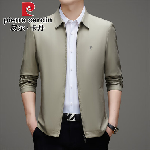 Pierre Cardin 2025 new executive jacket men's autumn and winter middle-aged cadre business casual lapel high-end coat jacket for men navy blue regular cadre business jacket XL recommended weight 140-155Jin Jin equals 0.5 kg