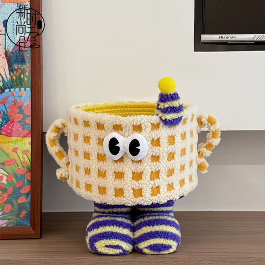 Children's Day Little Monster Snacks Hug Bucket Bouquet DIY Materials Children's Birthday Gifts Flower Shop Packaging Gift Box Bigfoot Pink Checkered Little Monster