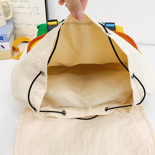 IROYA parent-child backpack, Japanese and Korean simple contrasting color casual backpack, boys and girls travel mountaineering backpack, children's school bag, parent-child backpack, large size