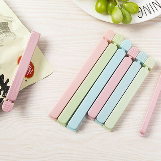 JINZE clip kitchen sealing clip food grade strong sealing clip bag clip tea bag moisture-proof clip plastic sealing clip sealer 5 short styles random colors sealed and moisture-proof