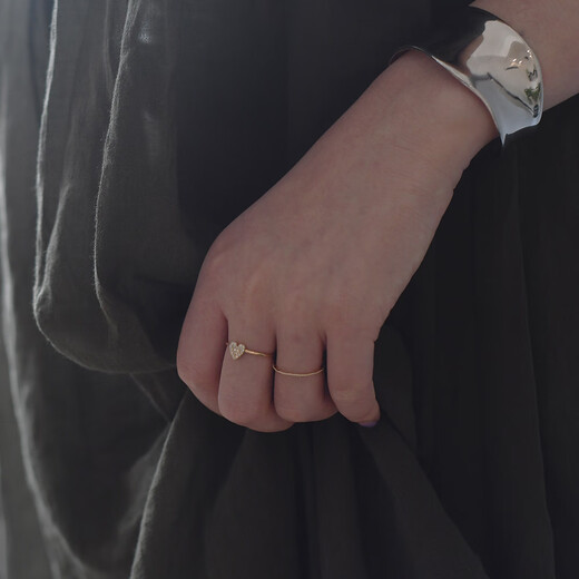 Yuansi niche design 14K gold thin ring ring for women Japanese retro style non-fading ring No. 14 in stock