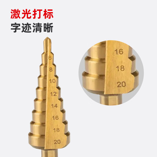 Ronix household bit drill bit set high-strength stainless steel electric drill drilling speed alloy steel twist drill bit set 3-piece set-nine-level pagoda drill