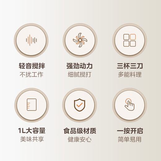 Midea Juicing and Cooking Machine Juicing Cup Multifunctional Easy-to-Clean Household Small Blender Rice Paste Juice Machine Baby Food Complementary Machine Three Cups MJ-WBL2507C