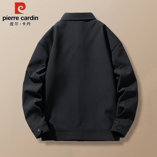 Pierre Cardin jacket men's spring and autumn work clothes trendy fashion lapel clothes men's khaki XL