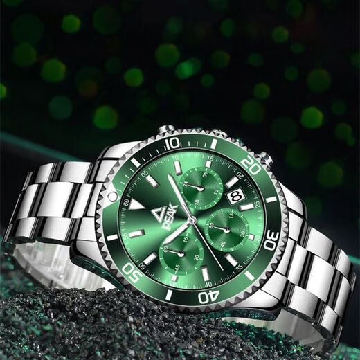 Peak official authentic green water ghost watch new men's watch diving dial for men's boyfriend Water ghost black [counter genuine]
