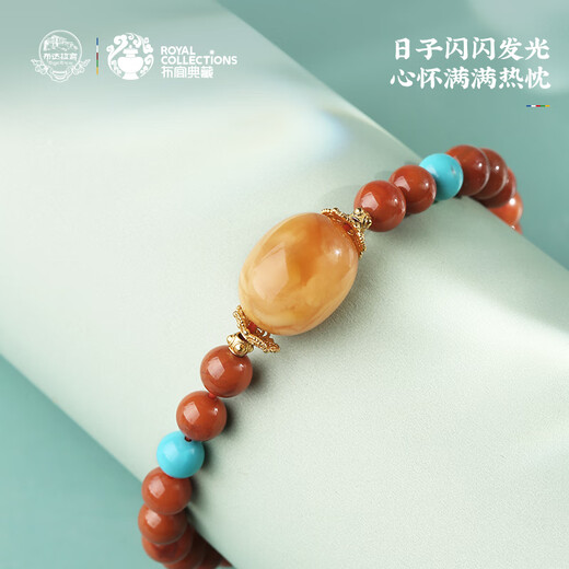 Potala Palace Chuannan red beeswax turquoise bracelet for men and women 925 silver six-character mantra bracelet as a birthday gift for girlfriend