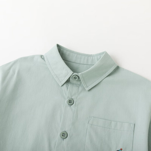 Dudujia 100% cotton children's shirt spring new boys white shirt baby tops girls clothes spring trendy aqua blue 120