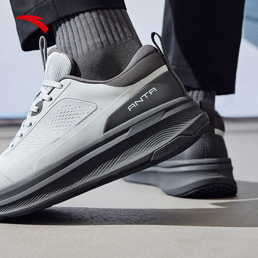 ANTA (ANTA) Shenxing Sports Shoes Lightweight and Breathable Men's Shoes 2025 Winter New Shock-Absorbing Running Shoes Fitness Training Shoes Frost Tower Gray/Rock Sand Gray-6 40 (250mm)
