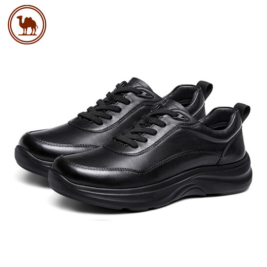 Camel Casual Shoes Soft Sole Business Warm Leather Shoes Men's Cowhide Workplace Commuting Shoes P15A201025 Black 43