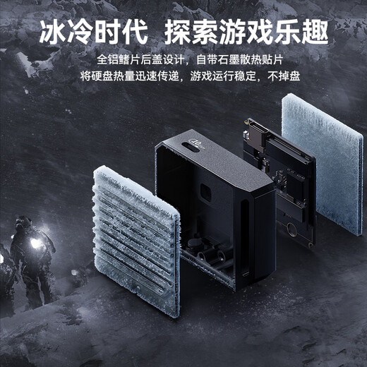 DOCKCASE Chizha Game Blade Festplattenbox Mobile Solid State Externe Festplattenbox M.2 SSD-Leser Externe Erweiterung Elektronische Urinaltasche Passend für iPhone17 Notebook MacBook